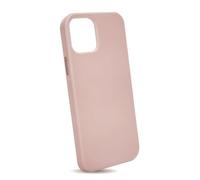 Puro Coque Sky pour iPhone 12 & 13 – Aspect cuir, intérieur microfibre, bouton satiné rose