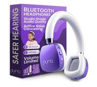 Puro Sound Labs Casque supra-auriculaire Bluetooth PuroQuiet Plus pour enfants avec micro, son de qualité studio (violet)