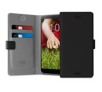 Puro Universel Slim Wallet Booklet Flip-Case Protection Housse 360°Cases Noir XL