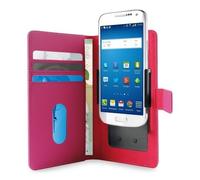 Puro Universel Slim Wallet Booklet Flip-Case Protection Housse Cover 360° Pink M