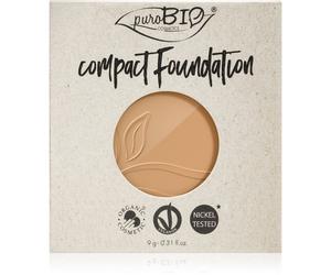 puroBIO Cosmetics Compact Foundation fond de teint compact poudré - recharge SPF 10 teinte 03 9 g