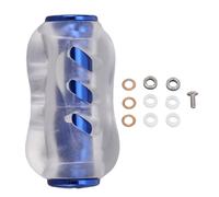 Purokise Bouton de Poignée de Moulinet Pêche pour S A D, Grip Acrylique Alliage Antidérapant Forme Calebasse avec 2 Roulements 7 Rondelles Vis Kit (Bleue)