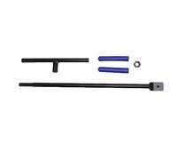 Purokise Clé de compteur d'eau, poignée en T bleue de 17 pouces, clé à outils d'arrêt multifonctionnelle en acier CrV pour compteurs d'eau, vannes souterraines