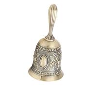 Purokise Zinc Alloy Rose Pattern Dinner Hotel Calls Handbell Hand Bell Metal Handicraft