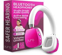 Puroquiet Plus Volume Limited Casque Supra-Auriculaire Bluetooth À Réduction Active Du Bruit Pour Enfants Avec Microphone Intégré ¿ Son Plus Sûr ¿ Qualité Studio (Rose)