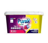 PUROX Color Capsules Lessive - 20 Lavages Textiles Colorés Anti-Taches