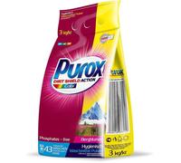 PUROX COLOR Lessive en Poudre (43 Lavages) pour textiles colorés, sac de 3 kg