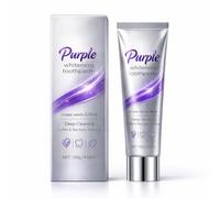 Purple 3x Whitening Toothpaste, Dentifrice Blancheur Violet,Pâte à Dents Blanchissante,Blanchissant Dentaire Purple,élimination Des Taches Dentaires,Pour Une Correction Instantanée De La Couleur,130g