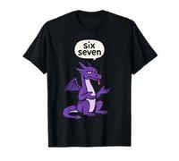 Purple 67 Six Seven 6-7 Dragon - Brainrot Gamer Slang Meme T-Shirt