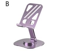 (Purple) All-metal Rotatable Multi-functional Foldable Mobile Phone Holder