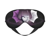 Purple and Wirte Masque pour les Yeux Doux Imprimé Dragons - Ombre Nuit Elastique Anti-Lumière Bandeau pour les Yeux pour Avion, Yoga, Voyage