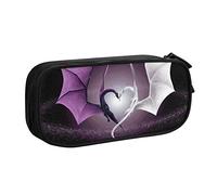 Purple and Wirte Trousse à crayons Dragons avec fermeture éclair Bleu Grande capacité pour l'école, le bureau et les voyages, Noir , Taille unique, Organiseur de sac