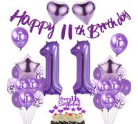 Purple Balloon 11Th Birthday Girl Purple Cake Decoration 11Th Birthday Girl Birthday Decoration 11Th Birthday Girl Purple Balloon Decoration 11Th Birthday Girl Purple Balloon