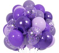 Purple Balloons 12 Inch Purple Balloons Lavender Purple Balloons Party Balloons Metallic Purple Balloons Helium Confetti Latex Balloons For Girls Women Birthday Bride