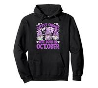 Purple Birthday Gnomes for Women Who are Born in October Sweat à Capuche
