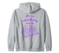 Purple Book Lover Flowers C'est trop fictif Dehors Sweat à Capuche