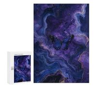 Purple Butterfly Art Print Puzzle 300 Pièces Educa Jouet en Bois Cadeau Unique Décoration Intérieure Jeu Éducatif Challenge Toy Adultes Et Enfants À Partir De 14 Ans 300 PCS