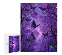 Purple Butterfly Forest Puzzle 1000 Pièces Educa Jouet en Bois Cadeau Unique Décoration Intérieure Jeu Éducatif Challenge Toy Adultes Et Enfants À Partir De 14 Ans 500 PCS