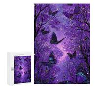 Purple Butterfly Forest Puzzle 1000 Pièces Educa Jouet en Bois Cadeau Unique Décoration Intérieure Jeu Éducatif Challenge Toy Adultes Et Enfants À Partir De 14 Ans 300 PCS