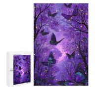 Purple Butterfly Forest Puzzle 1000 Pièces Educa Jouet en Bois Cadeau Unique Décoration Intérieure Jeu Éducatif Challenge Toy Adultes Et Enfants À Partir De 14 Ans 1000 PCS
