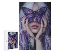 Purple Butterfly Tattoo-2 Puzzle 1000 Pièces Educa Jouet en Bois Cadeau Unique Décoration Intérieure Jeu Éducatif Challenge Toy Adultes Et Enfants À Partir De 14 Ans 1000 PCS