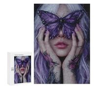 Purple Butterfly Tattoo-2 Puzzle 1000 Pièces Educa Jouet en Bois Cadeau Unique Décoration Intérieure Jeu Éducatif Challenge Toy Adultes Et Enfants À Partir De 14 Ans 300 PCS