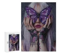 Purple Butterfly Tattoo Art Puzzle 1000 Pièces Educa Jouet en Bois Cadeau Unique Décoration Intérieure Jeu Éducatif Challenge Toy Adultes Et Enfants À Partir De 14 Ans 300 PCS