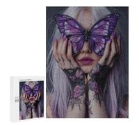 Purple Butterfly Tattoo Art Puzzle 1000 Pièces Educa Jouet en Bois Cadeau Unique Décoration Intérieure Jeu Éducatif Challenge Toy Adultes Et Enfants À Partir De 14 Ans 500 PCS