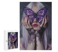 Purple Butterfly Tattoo Art Puzzle 1000 Pièces Educa Jouet en Bois Cadeau Unique Décoration Intérieure Jeu Éducatif Challenge Toy Adultes Et Enfants À Partir De 14 Ans 1000 PCS
