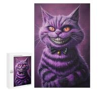 Purple Cheshire Cat Art Print Puzzle 1000 Pièces Educa Jouet en Bois Cadeau Unique Décoration Intérieure Jeu Éducatif Challenge Toy Adultes Et Enfants À Partir De 14 Ans 1000 PCS