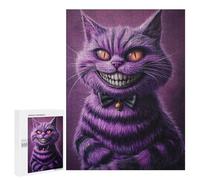 Purple Cheshire Cat Art Print Puzzle 1000 Pièces Educa Jouet en Bois Cadeau Unique Décoration Intérieure Jeu Éducatif Challenge Toy Adultes Et Enfants À Partir De 14 Ans 500 PCS