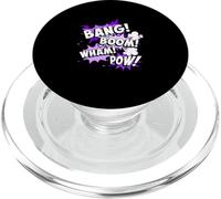 Purple Color Bang Boom Wham POW! Graphique Violet PopSockets PopGrip pour MagSafe