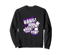 Purple Color Bang Boom Wham POW! Graphique Violet Sweatshirt