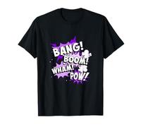 Purple Color Bang Boom Wham POW! Graphique Violet T-Shirt