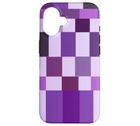 Purple Color Block Checkered Checker Abstract Checkerboard Coque pour iPhone 16