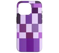 Purple Color Block Checkered Checker Abstract Checkerboard Coque pour iPhone 16 Pro