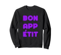 Purple Color Bon App Etit Purple Graphic Sweatshirt