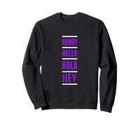 Purple Color Greetings to All Purple Graphic Sweatshirt