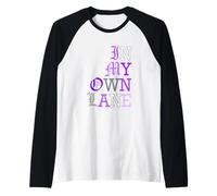 Purple Color in My Own Lane Purple Graphic Manche Raglan