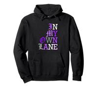 Purple Color in My Own Lane Purple Graphic Sweat à Capuche