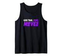 Purple Color Less Talk, More Moves Purple Graphic Débardeur