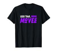Purple Color Less Talk, More Moves Purple Graphic T-Shirt