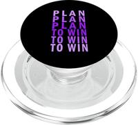 Purple Color Plan to Win Purple Graphic PopSockets PopGrip pour MagSafe