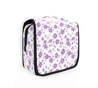 Purple Crush Trousse de maquillage de voyage pour femme avec crochet de suspension Grand sac vertical sur pied