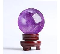 Purple Crystal Sphere Amethyst Quartz Ball with Stand Ornament Witchcraft Decor, Spiritual Gift Idea,4cm Gemstone Stone