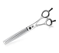 Purple Dragon 7 pouces Chunker ciseaux pour chiens, ciseaux fins pour chiens, fabriqués en acier inoxydable japonais 440C, ciseaux à poils pour chiens droitiers pour toiletteurs et débutants