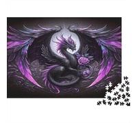 Purple Dragon Art 1000 Piece for Adults Women: Purple Feathered Dragon Fun and Challenging Family Game & Gift 70x50cm/1000pcs