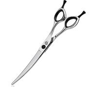 Purple Dragon Ciseaux pour chiens Courbes 7 pouces Acier 440C Ciseaux à fourrure professionnels pour chiens et chats droitiers Ciseauxs à cheveux pour chien pour toiletteurs et débutants