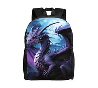 Purple Dragon Purple Moon Sac à dos de voyage pour ordinateur portable imperméable léger et mignon pour femme et homme