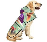 Purple Dream Manteau de pluie pour chien avec capuche réfléchissante Motif champignon